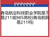 青岛航空科技职业学院是不是211或985高校(青岛航院是211吗)