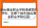 烟台黄金职业学院是哪里的学校，在哪个城市(烟台黄金职业学院位置)