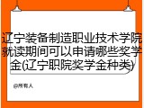辽宁装备制造职业技术学院就读期间可以申请哪些奖学金(辽宁职院奖学金种类)