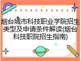 烟台城市科技职业学院招生类型及申请条件解读(烟台科技职院招生指南)