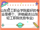 山东轻工职业学院最好的专业是哪个，详细阐述(山东轻工职院优势专业)