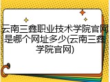云南三鑫职业技术学院官网是哪个网址多少(云南三鑫学院官网)