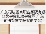 广东司法警官职业学院有哪些奖学金和助学金呢(广东司法警官学院奖助学金)