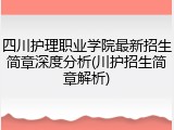 四川护理职业学院最新招生简章深度分析(川护招生简章解析)