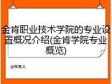 金肯职业技术学院的专业设置概况介绍(金肯学院专业概览)