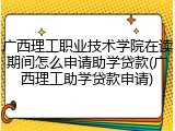 广西理工职业技术学院在读期间怎么申请助学贷款(广西理工助学贷款申请)