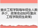 重庆工程学院每年招生人数多少，政策变动如何(重庆工程学院招生政策)