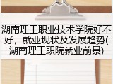 湖南理工职业技术学院好不好，就业现状及发展趋势(湖南理工职院就业前景)