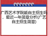 广西艺术学院能自主招生吗，最近一年简章分析(广艺自主招生简章)