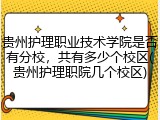 贵州护理职业技术学院是否有分校，共有多少个校区(贵州护理职院几个校区)