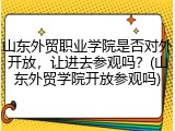 山东外贸职业学院是否对外开放，让进去参观吗？(山东外贸学院开放参观吗)