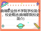 曲靖职业技术学院学校简介，校史概述(曲靖职院校史简介)