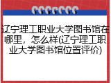 辽宁理工职业大学图书馆在哪里，怎么样(辽宁理工职业大学图书馆位置评价)