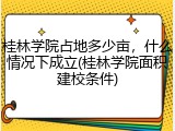 桂林学院占地多少亩，什么情况下成立(桂林学院面积建校条件)