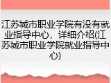 江苏城市职业学院有没有就业指导中心，详细介绍(江苏城市职业学院就业指导中心)