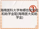 海南医科大学有哪些奖学金和助学金呢(海南医大奖助学金)