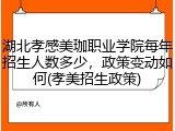 湖北孝感美珈职业学院每年招生人数多少，政策变动如何(孝美招生政策)