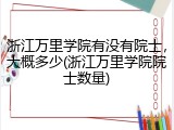 浙江万里学院有没有院士，大概多少(浙江万里学院院士数量)