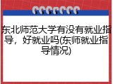 东北师范大学有没有就业指导，好就业吗(东师就业指导情况)