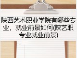 陕西艺术职业学院有哪些专业，就业前景如何(陕艺职专业就业前景)
