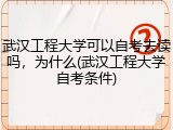 武汉工程大学可以自考去读吗，为什么(武汉工程大学自考条件)