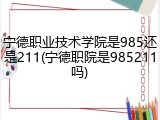 宁德职业技术学院是985还是211(宁德职院是985211吗)