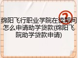 绵阳飞行职业学院在读期间怎么申请助学贷款(绵阳飞院助学贷款申请)