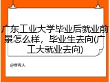 广东工业大学毕业后就业前景怎么样，毕业生去向(广工大就业去向)