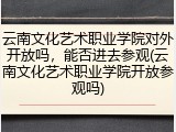 云南文化艺术职业学院对外开放吗，能否进去参观(云南文化艺术职业学院开放参观吗)