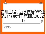 贵州工程职业学院是985还是211(贵州工程职院985211)