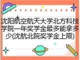沈阳航空航天大学北方科技学院一年奖学金最多能拿多少(沈航北院奖学金上限)