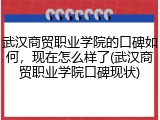 武汉商贸职业学院的口碑如何，现在怎么样了(武汉商贸职业学院口碑现状)