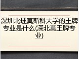 深圳北理莫斯科大学的王牌专业是什么(深北莫王牌专业)