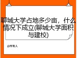 聊城大学占地多少亩，什么情况下成立(聊城大学面积与建校)