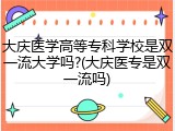 大庆医学高等专科学校是双一流大学吗?(大庆医专是双一流吗)