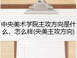 中央美术学院主攻方向是什么，怎么样(央美主攻方向)