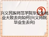 兴义民族师范学院毕业生就业大致去向如何(兴义师院毕业生去向)