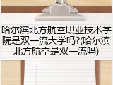 哈尔滨北方航空职业技术学院是双一流大学吗?(哈尔滨北方航空是双一流吗)