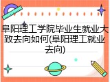 阜阳理工学院毕业生就业大致去向如何(阜阳理工就业去向)