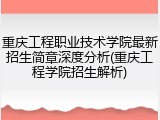 重庆工程职业技术学院最新招生简章深度分析(重庆工程学院招生解析)