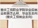 重庆工信职业学院毕业后就业前景怎么样，毕业生去向(重庆工信就业去向)