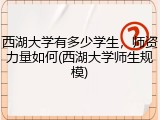 西湖大学有多少学生，师资力量如何(西湖大学师生规模)