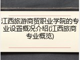 江西旅游商贸职业学院的专业设置概况介绍(江西旅商专业概览)