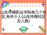 山东传媒职业学院有几个校区,有多少人(山东传媒校区及人数)