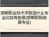 邯郸职业技术学院读什么专业比较有前景(邯郸职院前景专业)