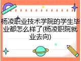 杨凌职业技术学院的学生毕业都怎么样了(杨凌职院就业去向)