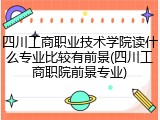 四川工商职业技术学院读什么专业比较有前景(四川工商职院前景专业)