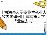 上海海事大学毕业生就业大致去向如何(上海海事大学毕业生去向)