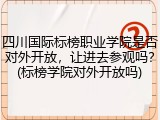 四川国际标榜职业学院是否对外开放，让进去参观吗？(标榜学院对外开放吗)