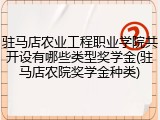 驻马店农业工程职业学院共开设有哪些类型奖学金(驻马店农院奖学金种类)